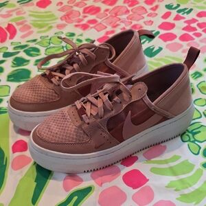 Nike Pink Platform Court Shoes